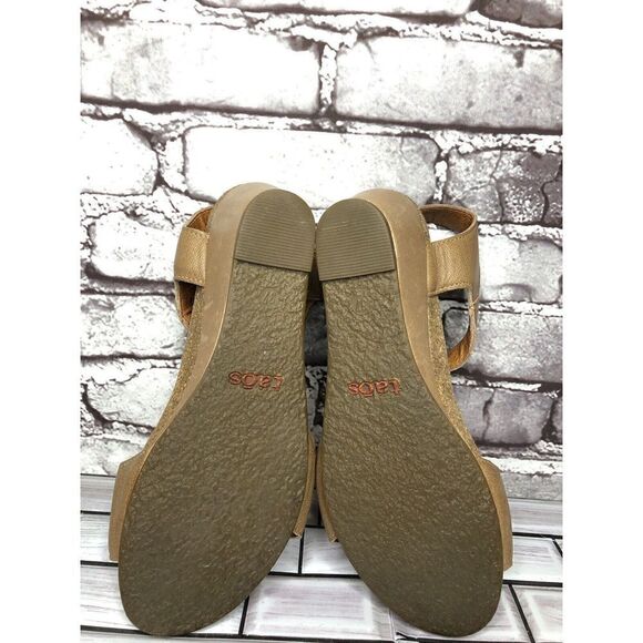 Taos Festival Brown Leather Cork Wedge Ankle Strap Sandals Women Sz 37EU/6.5M US - Picture 14 of 16